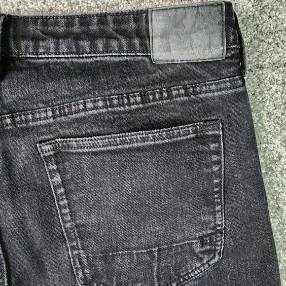 Aeropostale Jeans Mens 36x30 Black Slim Straight Faded Stretch Denim Excellent - Picture 9 of 16